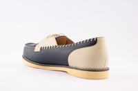 Mitzi - Navy & Cream Leather