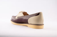 Mitzi - Oxblood & Cream Leather