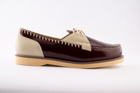 Mitzi - Oxblood & Cream Leather