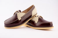 Mitzi - Oxblood & Cream Leather