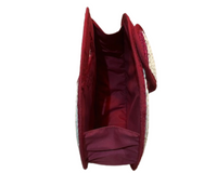 Straw Target Bag - Red & Blue