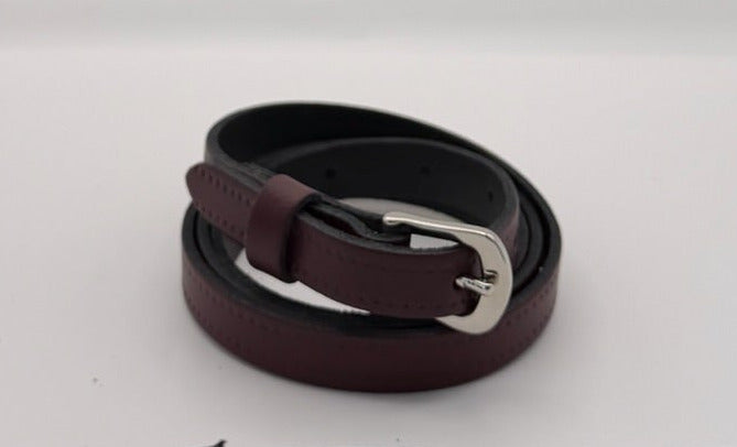 Thin Belt - Burgundy